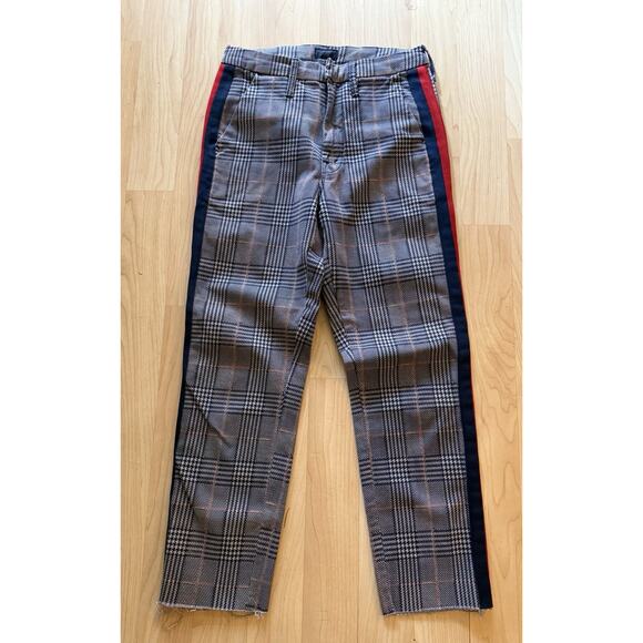 Mother Pants Women’s Size 25 Blue Pink Shaker Prep Fray Killing Time Crop Slim - Picture 2 of 14